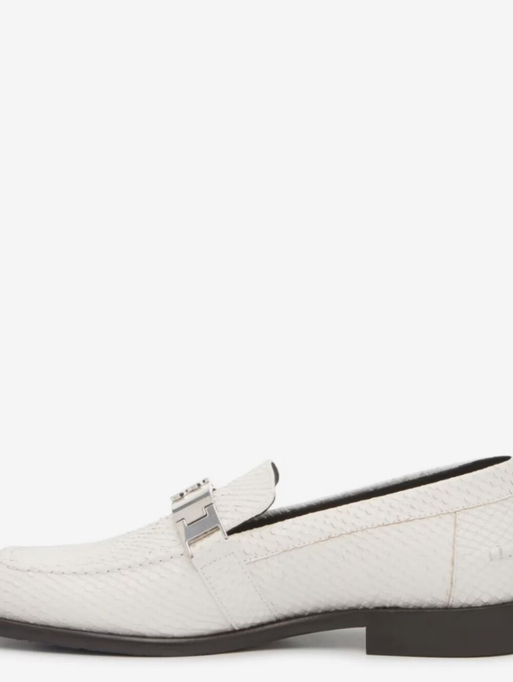 NWT: Burberry Women's White Leather Bit Loafers - 39.5 EU = 9.5 US - Picture 4 of 14